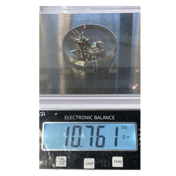 QT Quoc Turquoise Sterling Silver Southwestern Fringe Drop Earrings Signed - Picture 6 of 6